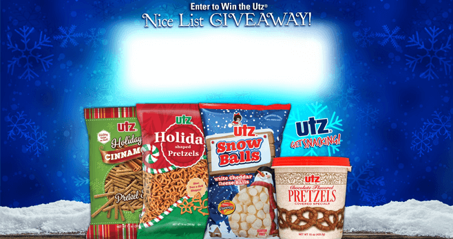 Utz Nice List Giveaway (GetUtz.com/NiceList)