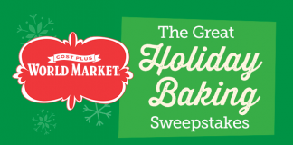 Cost Plus World Market Great Holiday Baking Sweepstakes (WorldMarketSweepstakes.com)