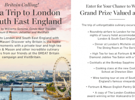Williams-Sonoma London And South East England Sweepstakes (Williams-Sonoma.com/LondonTrip)