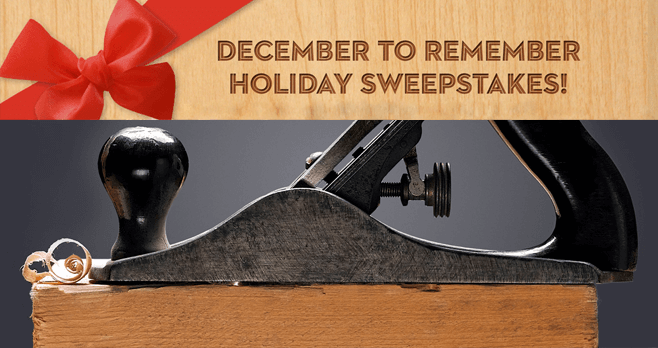 Popular Woodworking December To Remember Holiday Sweepstakes 2016 (PopularWoodworking.com/31Days)