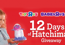 Toys R Us 12 Days of Hatchimals Giveaway (ToysRUs.com/12DaysOfHatchimals)