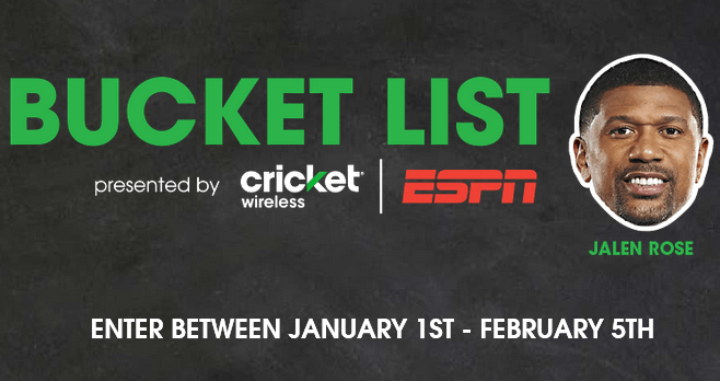 Cricket Wireless & ESPN Bucket List Sweepstakes 2017