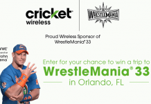 Cricket Wireless WrestleMania 33 Sweepstakes (CricketSweepstakes.com/WWE33)