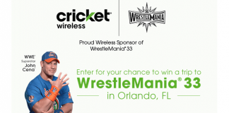 Cricket Wireless WrestleMania 33 Sweepstakes (CricketSweepstakes.com/WWE33)