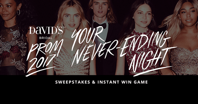 David’s Prom Sweepstakes And Instant Win Game