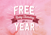 Ruby Tuesday Valentine's Day Sweepstakes 2017