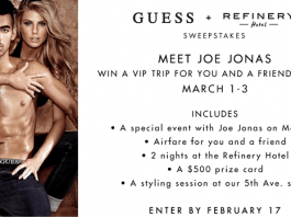 GUESS Joe Jonas Sweepstakes
