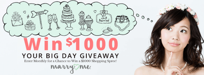 Marry Me by Oriental Trading Your Big Day $1,000 Monthly Giveaway 2018