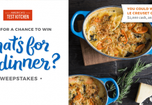 America's Test Kitchen What's for Dinner Sweepstakes 2017