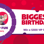 Chuck E. Cheese’s Biggest Birthday Ever Sweepstakes