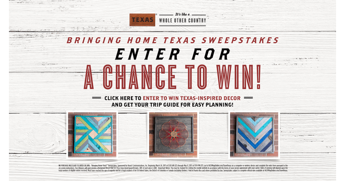 HGTV Bringing Home Texas Sweepstakes