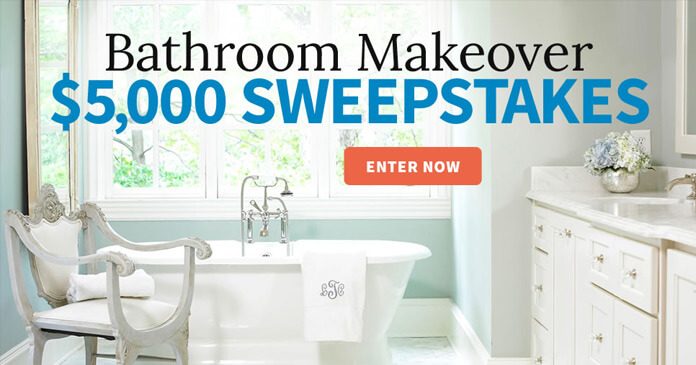 Win $5,000 cash for a bathroom makeover.