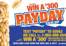 Hershey's PayDay Every Day Instant Win Game