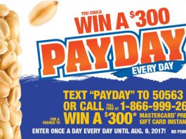 Hershey's PayDay Every Day Instant Win Game