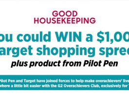 Good Housekeeping Target and Pilot G2 Sweepstakes
