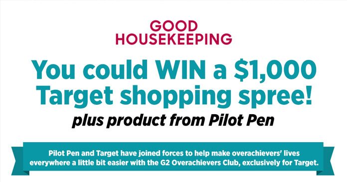 Good Housekeeping Target and Pilot G2 Sweepstakes