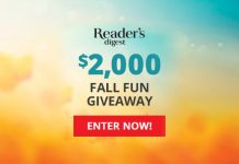 Reader's Digest $2,000 Fall Fun Giveaway