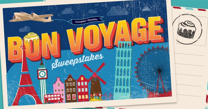 Cinnabon Bon Voyage Sweepstakes Cinnabon Bon Voyage Sweepstakes