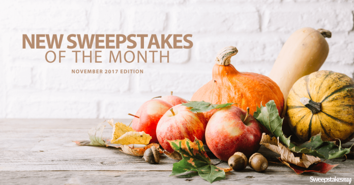 New Online Sweepstakes (November 2017)