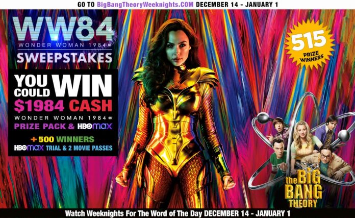 Big Bang Theory Wonder Woman Sweepstakes 2020 Big Bang Theory Wonder Woman Sweepstakes 2020