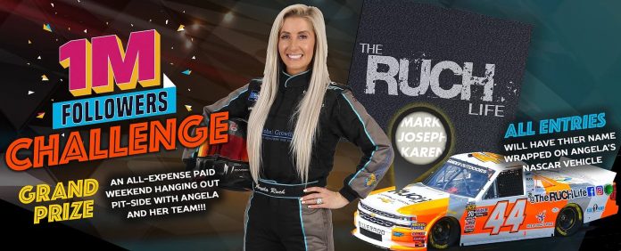 NASCAR Angela Ruch One Million Followers Challenge NASCAR Angela Ruch One Million Followers Challenge