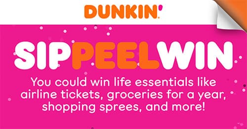 Dunkin Sip Peel Win