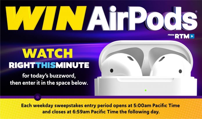 Right This Minute AirPods Giveaway 2020