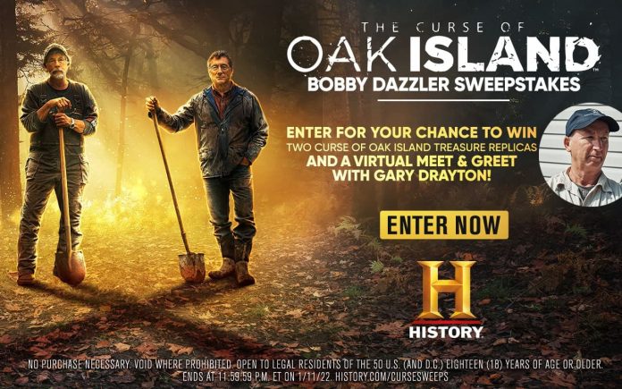 History Channel Curse Of Oak Island Sweepstakes 2021