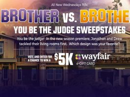 HGTV Brother vs Brother You Be The Judge Sweepstakes 2020