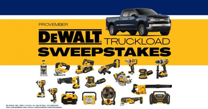 Lowe's For Pros PROvember Sweepstakes 2020