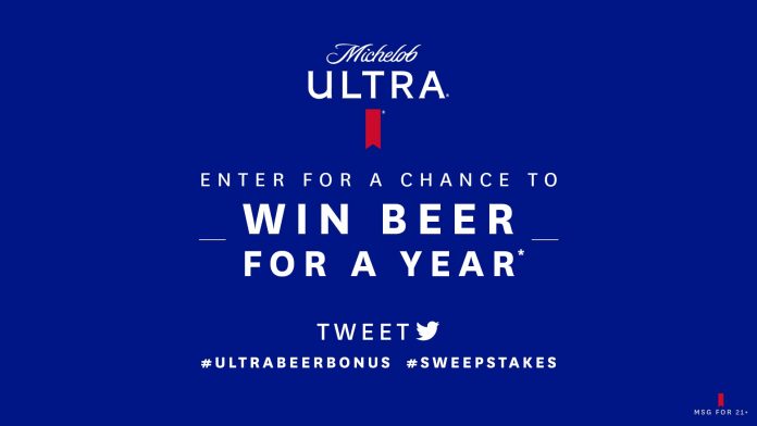 Michelob ULTRA Beer For A Year Sweepstakes 2020