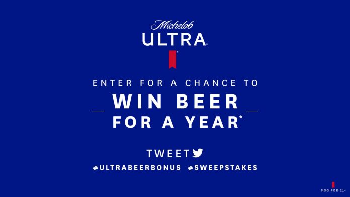 Michelob ULTRA Beer For A Year Sweepstakes 2020 Michelob ULTRA Beer For A Year Sweepstakes 2020