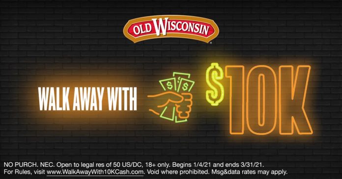 Old Wisconsin Walk Away With $10K Cash Sweepstakes 2021 Old Wisconsin Walk Away With $10K Cash Sweepstakes 2021
