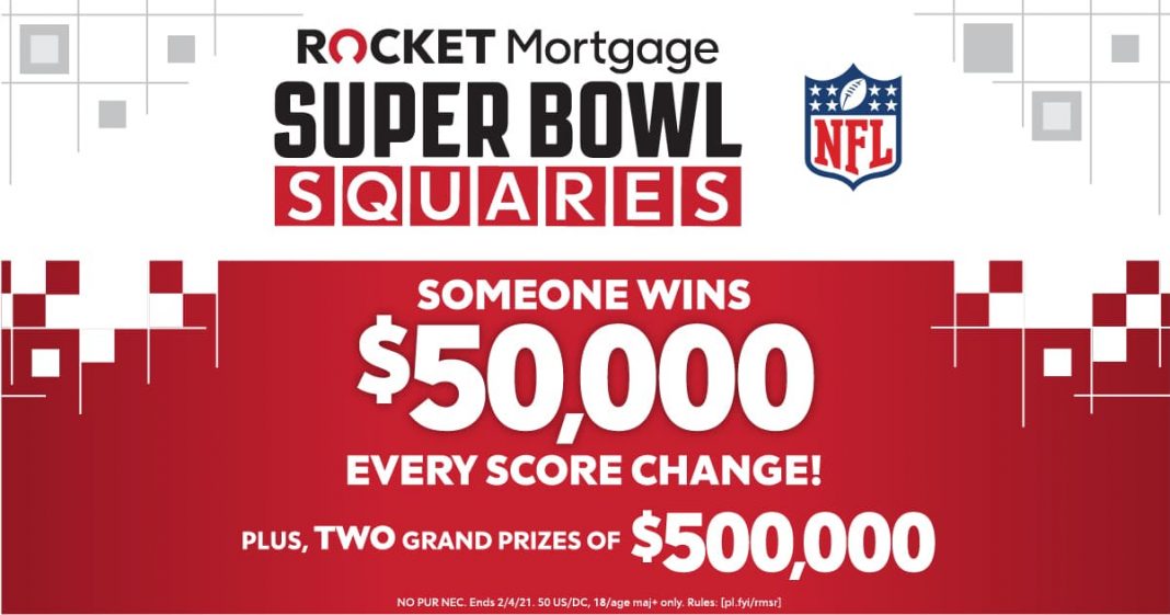 Rocket Mortgage Super Bowl Squares Sweepstakes 2021