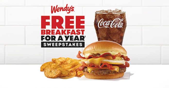 Wendy's Free Breakfast For A Year Sweepstakes 2021