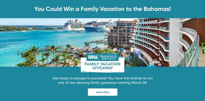 Wheel Of Fortune Family Vacation Sweepstakes 2022