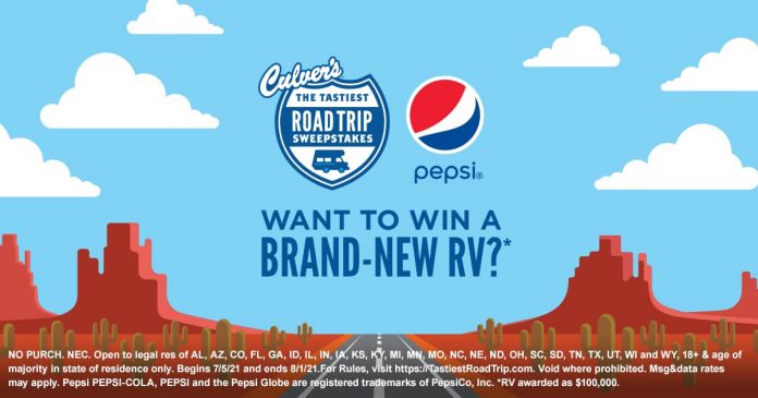 Culver's Tastiest Road Trip Instant Win Game & Sweepstakes 2021