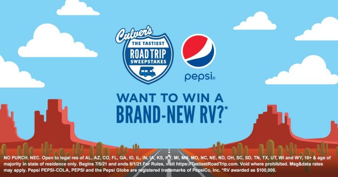 Tastiest Road Trip at Culver's Sweepstakes 2021