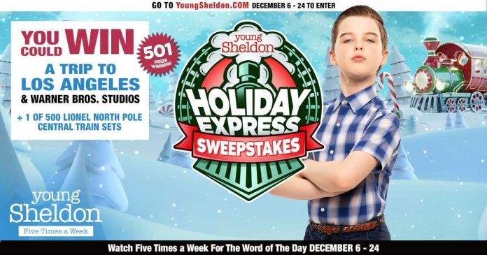 Young Sheldon Holiday Express Sweepstakes 2021