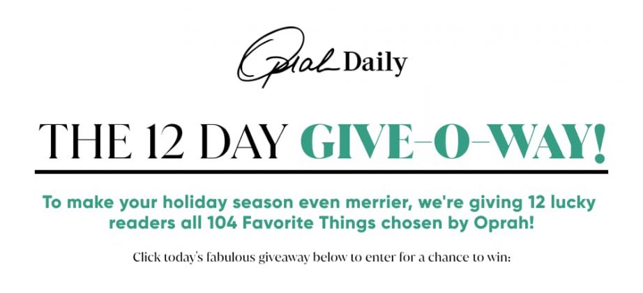 oprah-12-days-of-christmas-sweepstakes-2022