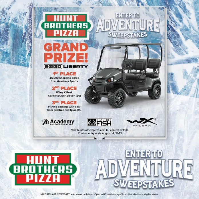 Hunt Brothers Pizza Enter to Adventure Sweepstakes 2022