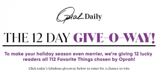 Oprah 12 Days Of Christmas Sweepstakes 2023