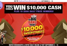Big Bang Theory Sweepstakes 2023