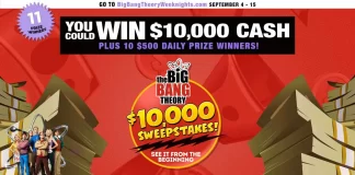 Big Bang Theory Sweepstakes 2023