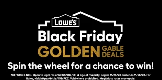 Lowe's Golden Gable Spin To Win Instant Win Game 2023