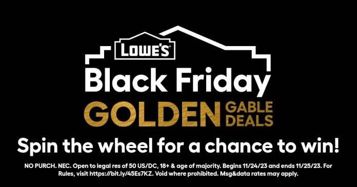 Lowe's Golden Gable Spin To Win Instant Win Game 2023